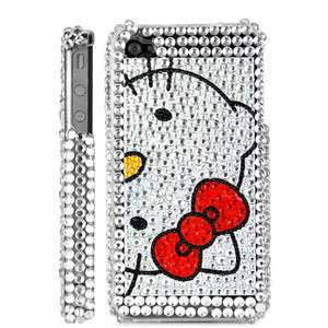 Hello Kitty Diamond Rhinestone Bling Hard Case For iPhone 4 and 4S 