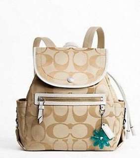 NWT COACH Daisy Signature C Backpack $298.00 ♥ Khaki White 