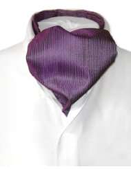 Antonio Ricci ASCOT Solid PURPLE Color Cravat Mens Neck Tie