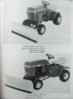 John Deere 100 108 Lawn Tractor Frt Blade Parts Catalog  