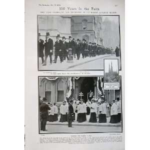    1908 New York Roman Catholic Procession Clergy Ryan