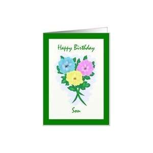  Happy Birthday Son Flowers Card Toys & Games