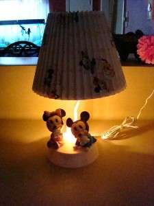 Mickey And Minnie 1984 Night Light Table Lamp Vintage  