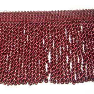  Conso 6 inch Ruby Red Knitted Bullion Fringe Trim by the 