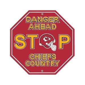 Kansas City Chiefs Plastic Stop Sign Danger Ahead Chiefs 
