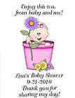 15 Baby in Flower Pots   Baby Shower Tea Bag Favors