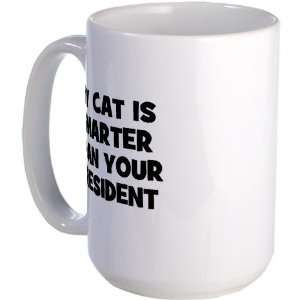  My Cat Is Smarter Than Your P Animal Large Mug by 