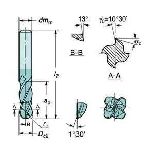 End Mill,gc1630,pvd,0.394 In Dia,2.835 L   SANDVIK COROMANT  