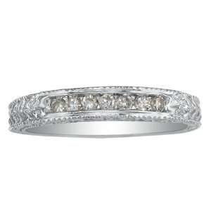 Gold Antique Diamond Anniversary Wedding Band 1/8ct tw, Available Ring 