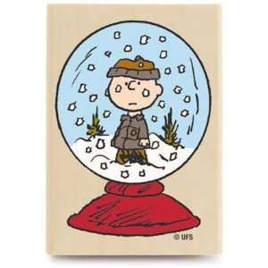  Snow Globe (Peanuts)   Rubber Stamps Arts, Crafts 