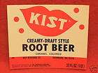 kist root creamy draft style root beer bottle label 50s