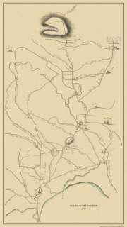 ROAD TO CONCORD MASSACHUSETTS (MA) 1775 MAP  