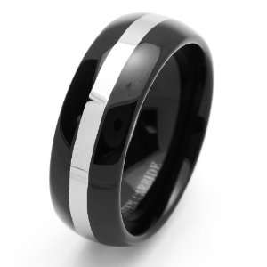 com 8MM Comfort Fit Tungsten Carbide Wedding Band Domed Ring For Men 