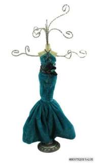 Teal Green Dress Mannequin Jewelry Holder Stand NIB  