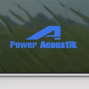  Power Acoustik Stereo Logo Audio Blue Decal Car Blue 
