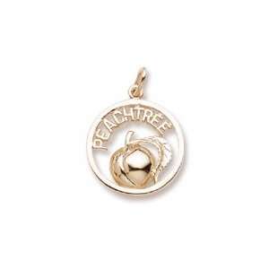 Peachtree Peach Charm in Yellow Gold