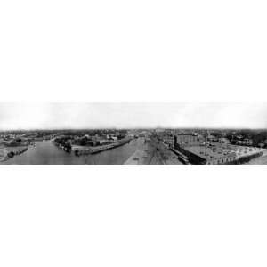  PANORAMA OF STOCKTON CALIFORNIA 1909 