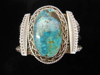 Native American Jewelry Turquoise Authentic Sterling Silver Bracelet 