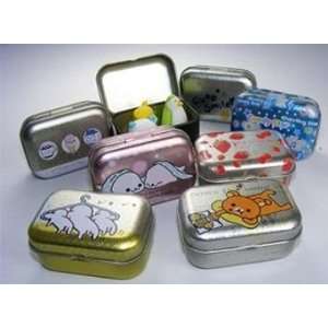  San X Cute Tin Box With 2 Random IWAKO Japanese Erasers 