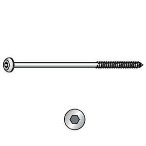  5/16 x 7 Button Socket Gutter Screws 316 SS