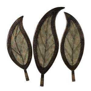  35 37.5 43h Large Classic Leaf Iron Glass Wall Accent Décor 
