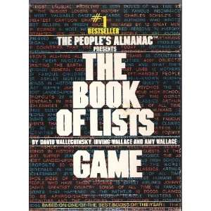  The Peoples Almanac Presents the Book of Lists Game 1979 