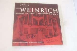 BACH organ works vol 1 WEINRICH Westminster 2 LP w/book  