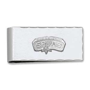   Silvertone Logo Money Clip Team San Antonio Spurs