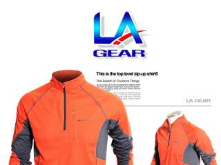 New Mens Outdoor Hiking Long Sleeve LA Gear Orange Gray  