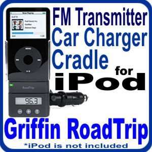 com Griffin RoadTrip FM Transmitter, Car Charger and Cradle for iPod 