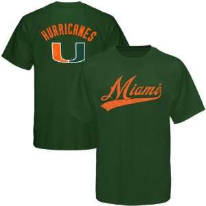  Miami Hurricanes Green Blender T shirt