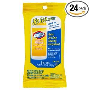  Clorox Disinfecting Wipes, Lemon Fresh, 9 Count (Pack of 
