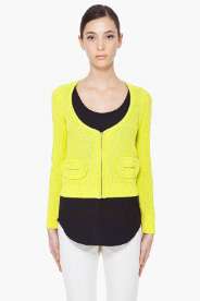 CARVEN Sulfur Beenest Knit Cardigan