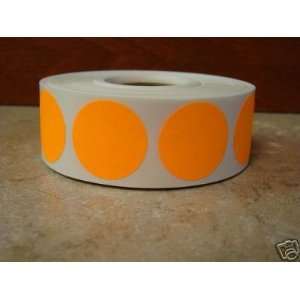   Rolls 5100 1 in Round Orange Thermal Transfer Labels