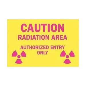 Caution Radiation Sign,10 X 14in,eng   BRADY  Industrial 