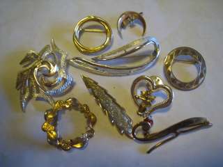 Sarah Coventry & Other Gold & Silver Tone Brooches, Pins  