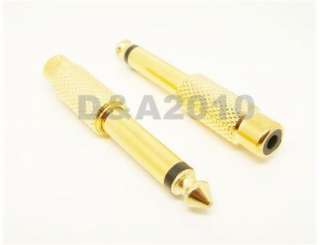 35mm Mono Male To RCA Female Adapter Gold Plated  