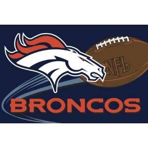 Denver Broncos Tufted Floor Rug   NFL Football Fan Shop Sports Team 