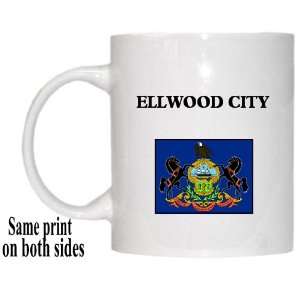  US State Flag   ELLWOOD CITY, Pennsylvania (PA) Mug 