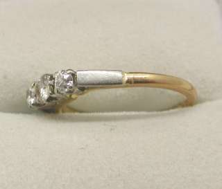 Vintage 18ct & Platinum Three Stone Diamond Ring  