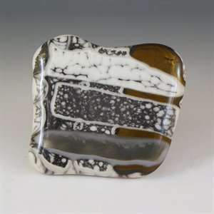  Grace White Glass WMM Metallic Melts Knob