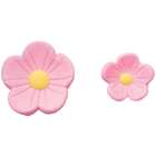 Wilton Pre Made Icing Flowers 4 Large & 6 Small/Pkg Pink