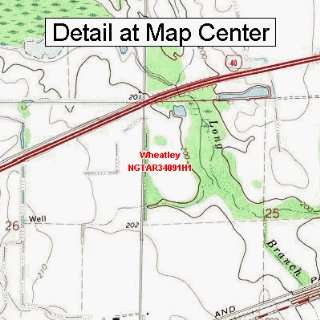 USGS Topographic Quadrangle Map   Wheatley, Arkansas (Folded 