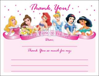 Setof10 Princess Princesses Personalized Invitations #3  