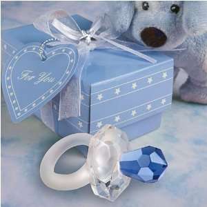 Choice Crystal blue pacifier favors (Set of 6)
