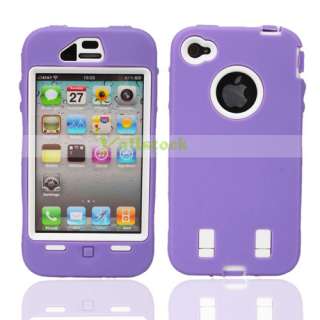 New Hard Case Cover Defender Box As an otter for iPhone 4 4G Purple 