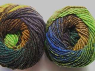 Noro Kureyon Wool Green Blue Brown Yarn Sk 276 Lot A  