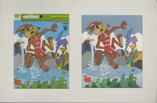 ROAD RUNNER / WILE E. COYOTE PUZZLE ORIGINAL ART (1977)  
