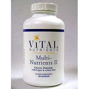   Nutrients II Citrate Formula (with Copper and without Iron)   180 caps