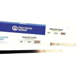 Precision Brand Flat Length Steel Feeler Gauges   19k10 .010 1/2x12 